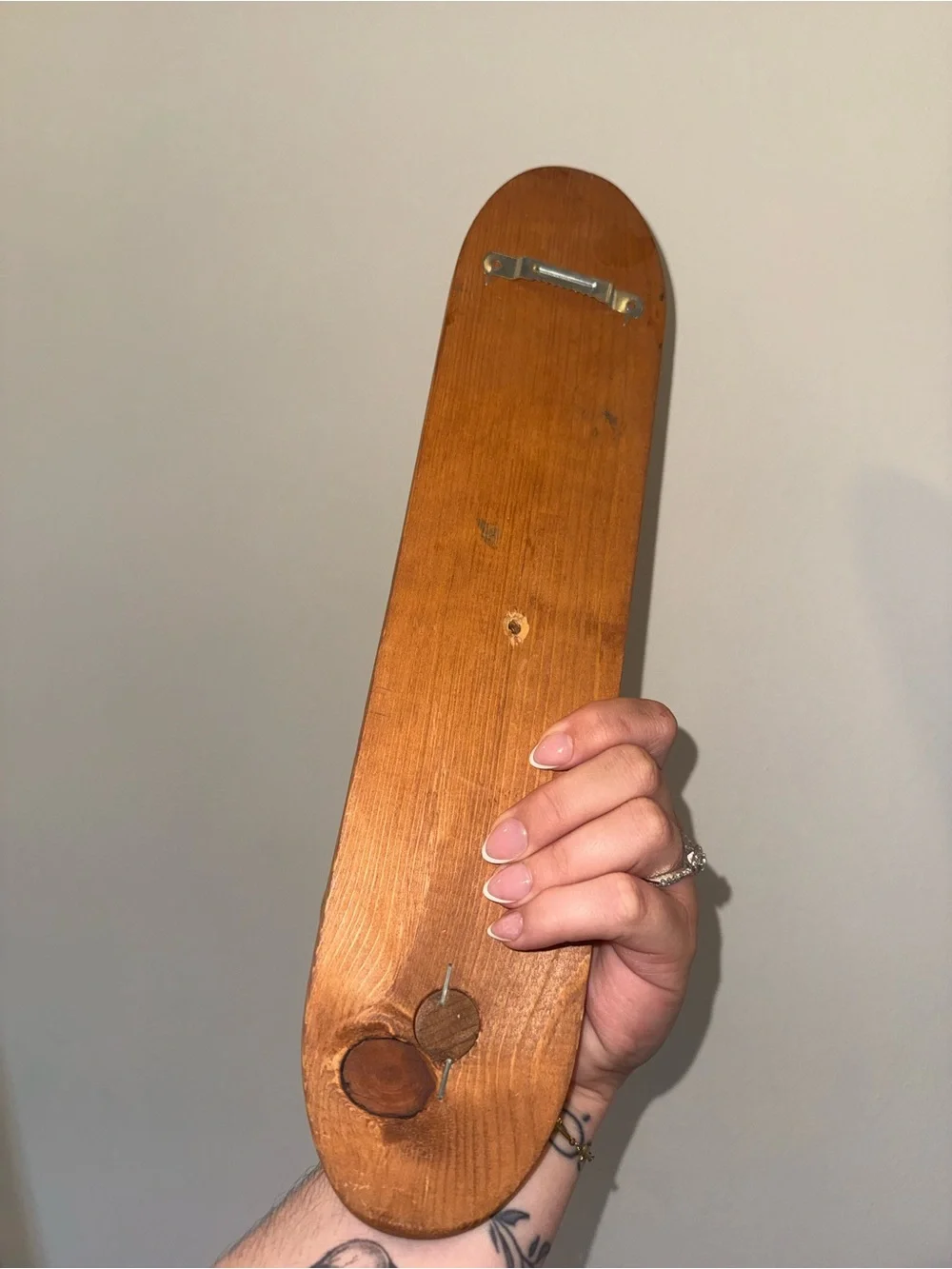 Brown Wooden Heart Candle Stick Wall Holder